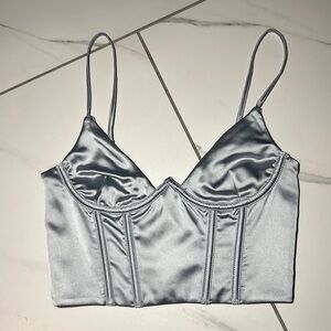Mimi corset ice color crop top from White Fox size XS